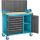HAZET Werkbank Assistent (179NW-7/210), fahrbar, Sortiment (blau/schwarz, 210-teilig inkl. DAB Radio)