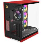 HYTE Y50 Wild Cherry (rot, Tempered Glass x 3)
