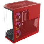 HYTE Y50 Wild Cherry (rot, Tempered Glass x 3)