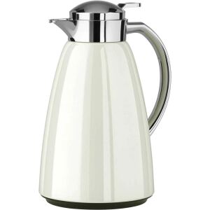EMSA CAMPO Isolierkanne, 1 Liter (weiß/edelstahl, QUICK TIP Verschluss)
