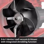 Einhell Power X-Change Akku-Laubsauger VENTURRO 18/210 Kit, 18Volt, Laubsauger/Laubbläser (rot/schwarz, 1x Li-Ionen Akku 4,0Ah, POWER FOR ALL ALLIANCE)