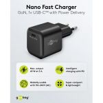 Goobay 45 W USB-C PD GaN Schnellladegerät Nano (schwarz)
