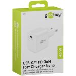 Goobay 45 W USB-C PD GaN Schnellladegerät Nano (weiß)