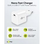 Goobay 45 W USB-C PD GaN Schnellladegerät Nano (weiß)