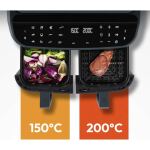 Medion Life P20 Doppel Heißluftfritteuse XXL MD11760 (grau, 2.600 Watt, 2 Körbe je 4,35 Liter)