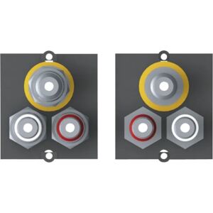 Bachmann Custom Modul 1x Video + Cinch Stereo BVM-1 (schwarz, für Tischsteckdosen)