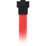 Sharkoon Sata III Kabel 90° sleeve (rot, 45 cm)