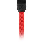 Sharkoon Sata III Kabel 90° sleeve (rot, 45 cm)