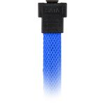 Sharkoon Sata III Kabel 90° sleeve (blau, 45 cm)