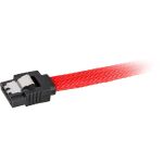 Sharkoon Sata III Kabel 90° sleeve (rot, 60 cm)
