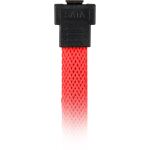 Sharkoon Sata III Kabel 90° sleeve (rot, 60 cm)