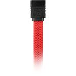 Sharkoon Sata III Kabel 90° sleeve (rot, 60 cm)