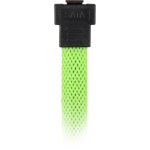 Sharkoon Sata III Kabel 90° sleeve (grün, 60 cm)