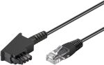 Goobay TAE Anschlusskabel DSL/VDSL (schwarz, 15 Meter)