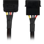 Sharkoon SATA Stromadapter (schwarz, 15cm)