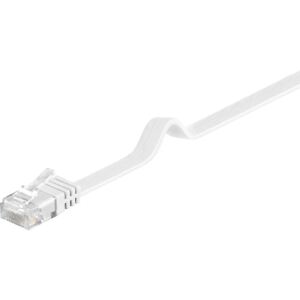 Goobay Patchkabel RJ45 Stecker > RJ45 Stecker CAT.6 U/UTP (weiß, 7 Meter, Flachkabel)