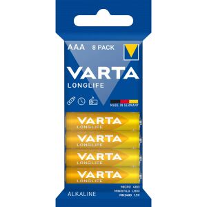Varta Longlife Batterie LR03, AAA (Micro) (8 Stück, AAA)