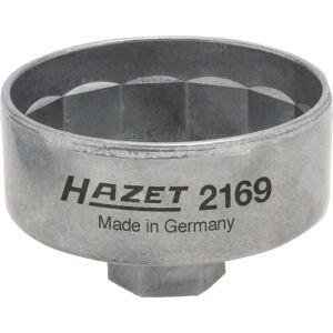 HAZET Ölfilterschlüssel 2169, 3/8" und Sechskant 27mm (für Ölfilter 14kant, 74,4mm)