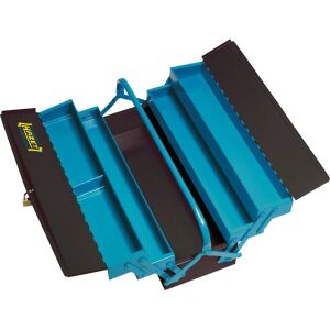HAZET Metall-Werkzeugkasten leer 190L (blau/schwarz, 5 Fächer, mit Vorhängeschloss)