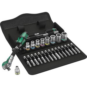 Wera Zyklop Speed-Knarrensatz 8100 SA 6 (Speed-Knarre mit schwenkbarem Kopf, 1/4")