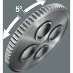 Wera Zyklop Speed-Knarrensatz 8100 SA 6 (Speed-Knarre mit schwenkbarem Kopf, 1/4")
