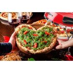 G3Ferrari Pizzaofen Napoletana (rot, 1.200 Watt, für Pizza Ø 31cm, 2 Steine)