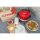 G3Ferrari Pizzaofen Napoletana (rot, 1.200 Watt, für Pizza Ø 31cm, 2 Steine)