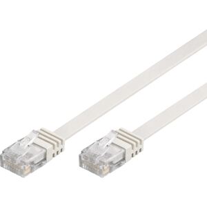 Goobay Patchkabel RJ-45 Stecker > RJ-45 Stecker (weiß, 50cm, flach, Cat.5e U/UTP)