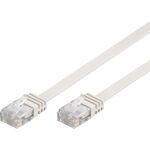 Goobay Patchkabel RJ-45 Stecker > RJ-45 Stecker (weiß, 50cm, flach, Cat.5e U/UTP)