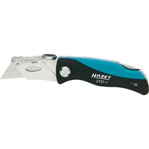 HAZET Klappmesser 2157-1 (schwarz/blau, Komfortgriff aus schlagfestem ABS)
