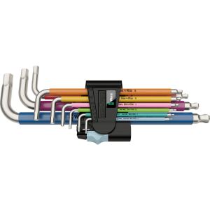 Wera Winkelschlüsselsatz 3950 SPKL/9 SM (Edelstahl, mit Halteclip)