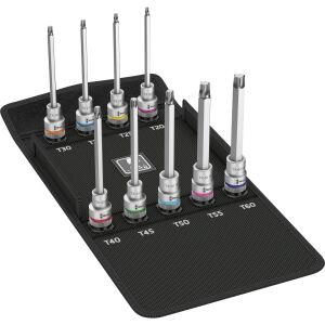 Wera 8767 C HF 3 Zyklop Bitnuss-Satz Sechsrund (9-teilig, 1/2", T20 bis T60, mit Haltefunktion)