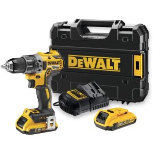 Dewalt Akku-Bohrschrauber DCD791D2, 18 Volt (gelb/schwarz, 2x Li-Ion XR Akku 2,0Ah, in TSTAK Box)