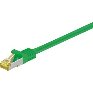 Goobay Patchkabel RJ-45 SFTP, mit Cat 7 Rohkabel (grün, 50cm, 500 MHz)