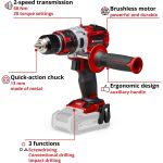 Einhell Professional Akku-Schlagbohrschrauber TP-CD 18 Li-i Brushless-Solo, 18Volt (rot/schwarz, ohne Akku und Ladegerät)