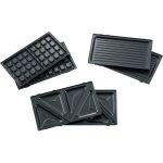 Severin 3in1 Sandwich-Toaster SA 2968 (schwarz/edelstahl, 1.000 Watt, mit 3 Platten-Sets)