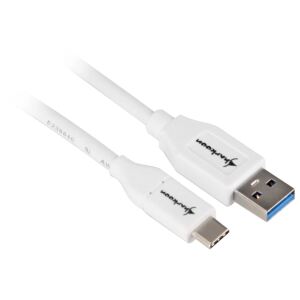 Sharkoon USB 3.2 Gen 2 Kabel, USB-A Stecker > USB-C Stecker (weiß, 1 Meter)