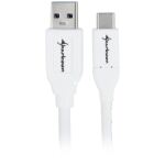 Sharkoon USB 3.2 Gen 2 Kabel, USB-A Stecker > USB-C Stecker (weiß, 1 Meter)