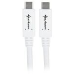 Sharkoon USB 3.2 Gen 2 Kabel, USB-C Stecker > USB-C Stecker (weiß, 0,5 Meter)