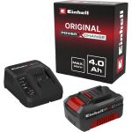 Einhell Power-X-Change Starter-Kit A1, 18Volt 4Ah (schwarz/rot, Akku + Ladegerät)