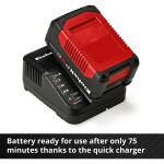 Einhell Power-X-Change Starter-Kit A1, 18Volt 4Ah (schwarz/rot, Akku + Ladegerät)