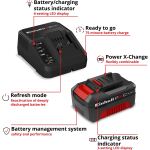 Einhell Power-X-Change Starter-Kit A1, 18Volt 4Ah (schwarz/rot, Akku + Ladegerät)