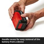 Einhell Power-X-Change Starter-Kit A1, 18Volt 4Ah (schwarz/rot, Akku + Ladegerät)