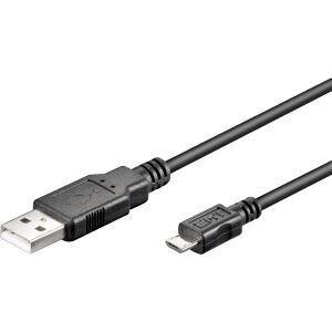 Goobay USB 2.0 Kabel, USB-A Stecker > Micro-USB Stecker (schwarz, 5 Meter)