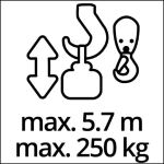Einhell Seilhebezug TC-EH 250 (rot, 450 Watt)