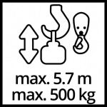 Einhell Seilhebezug TC-EH 500 (rot, 800 Watt)