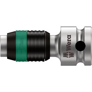 Wera Zyklop-Verbindungsteil 8784 B1, 3/8" (chrom/schwarz, für 1/4" Sechskant-Bits)