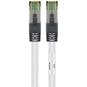 Goobay Patchkabel CAT8.1 S/FTP (PiMF) (weiß, 1 Meter)