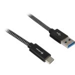Sharkoon USB 3.2 Gen 2 Kabel, USB-A Stecker > USB-C...