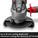 Einhell Power X-Change Akku-Winkelschleifer TC-AG 18/115 Li-Solo, 18Volt (rot/schwarz, ohne Akku und Ladegerät)